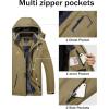imageMAGCOMSEN Mens Winter Coats Water Resistant Ski Snow Jacket Warm Fleece Jacket Parka Raincoats With MultiPocketsKhaki