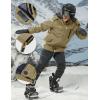 imageMAGCOMSEN Mens Winter Coats Water Resistant Ski Snow Jacket Warm Fleece Jacket Parka Raincoats With MultiPocketsKhaki