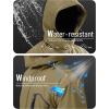 imageMAGCOMSEN Mens Winter Coats Water Resistant Ski Snow Jacket Warm Fleece Jacket Parka Raincoats With MultiPocketsKhaki