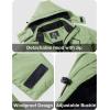 imageMAGCOMSEN Mens Winter Coats Water Resistant Ski Snow Jacket Warm Fleece Jacket Parka Raincoats With MultiPocketsLight Green