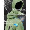 imageMAGCOMSEN Mens Winter Coats Water Resistant Ski Snow Jacket Warm Fleece Jacket Parka Raincoats With MultiPocketsLight Green