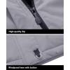 imageMAGCOMSEN Mens Winter Coats Water Resistant Ski Snow Jacket Warm Fleece Jacket Parka Raincoats With MultiPocketsLight Grey