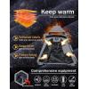 imageMAGCOMSEN Mens Winter Coats Water Resistant Ski Snow Jacket Warm Fleece Jacket Parka Raincoats With MultiPocketsLight Grey