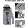 imageMAGCOMSEN Mens Winter Coats Water Resistant Ski Snow Jacket Warm Fleece Jacket Parka Raincoats With MultiPocketsLight Grey