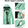 imageMAGCOMSEN Mens Winter Coats Water Resistant Ski Snow Jacket Warm Fleece Jacket Parka Raincoats With MultiPocketsMint Green