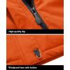 imageMAGCOMSEN Mens Winter Coats Water Resistant Ski Snow Jacket Warm Fleece Jacket Parka Raincoats With MultiPocketsOrange Grey