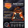 imageMAGCOMSEN Mens Winter Coats Water Resistant Ski Snow Jacket Warm Fleece Jacket Parka Raincoats With MultiPocketsOrange Grey