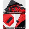 imageMAGCOMSEN Mens Winter Coats Water Resistant Ski Snow Jacket Warm Fleece Jacket Parka Raincoats With MultiPocketsRed