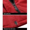 imageMAGCOMSEN Mens Winter Coats Water Resistant Ski Snow Jacket Warm Fleece Jacket Parka Raincoats With MultiPocketsRed