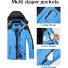 imageMAGCOMSEN Mens Winter Coats Water Resistant Ski Snow Jacket Warm Fleece Jacket Parka Raincoats With MultiPocketsSky Blue