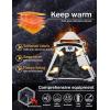 imageMAGCOMSEN Mens Winter Coats Water Resistant Ski Snow Jacket Warm Fleece Jacket Parka Raincoats With MultiPocketsWhite