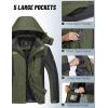 imageMAGCOMSEN Mens Winter Coats Water Resistant Snow Ski Jacket Fleece Lined Parka 5 PocketsArmy Green