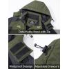 imageMAGCOMSEN Mens Winter Coats Water Resistant Snow Ski Jacket Fleece Lined Parka 5 PocketsArmy Green