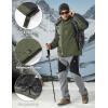 imageMAGCOMSEN Mens Winter Coats Water Resistant Snow Ski Jacket Fleece Lined Parka 5 PocketsArmy Green