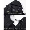 imageMAGCOMSEN Mens Winter Coats Water Resistant Snow Ski Jacket Fleece Lined Parka 5 PocketsBlack