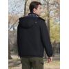 imageMAGCOMSEN Mens Winter Coats Water Resistant Snow Ski Jacket Fleece Lined Parka 5 PocketsBlack