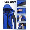 imageMAGCOMSEN Mens Winter Coats Water Resistant Snow Ski Jacket Fleece Lined Parka 5 PocketsBlue