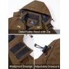 imageMAGCOMSEN Mens Winter Coats Water Resistant Snow Ski Jacket Fleece Lined Parka 5 PocketsCoffee
