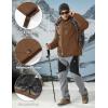 imageMAGCOMSEN Mens Winter Coats Water Resistant Snow Ski Jacket Fleece Lined Parka 5 PocketsCoffee