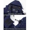 imageMAGCOMSEN Mens Winter Coats Water Resistant Snow Ski Jacket Fleece Lined Parka 5 PocketsDark Blue
