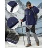 imageMAGCOMSEN Mens Winter Coats Water Resistant Snow Ski Jacket Fleece Lined Parka 5 PocketsDark Blue