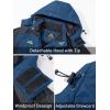 imageMAGCOMSEN Mens Winter Coats Water Resistant Snow Ski Jacket Fleece Lined Parka 5 PocketsDenim Blue
