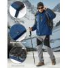 imageMAGCOMSEN Mens Winter Coats Water Resistant Snow Ski Jacket Fleece Lined Parka 5 PocketsDenim Blue