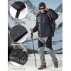 imageMAGCOMSEN Mens Winter Coats Water Resistant Snow Ski Jacket Fleece Lined Parka 5 PocketsGrey Black
