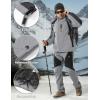 imageMAGCOMSEN Mens Winter Coats Water Resistant Snow Ski Jacket Fleece Lined Parka 5 PocketsLight Grey