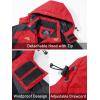 imageMAGCOMSEN Mens Winter Coats Water Resistant Snow Ski Jacket Fleece Lined Parka 5 PocketsRed
