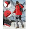 imageMAGCOMSEN Mens Winter Coats Water Resistant Snow Ski Jacket Fleece Lined Parka 5 PocketsRed