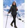 imageMAGCOMSEN Womens 3 in 1 Ski Jacket Water Resistant Winter Snow Coat Warm Fleece Lined Windproof Hiking Rain OutwearBlack