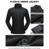imageMAGCOMSEN Womens 3 in 1 Ski Jacket Water Resistant Winter Snow Coat Warm Fleece Lined Windproof Hiking Rain OutwearBlack