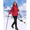 imageMAGCOMSEN Womens 3 in 1 Ski Jacket Water Resistant Winter Snow Coat Warm Fleece Lined Windproof Hiking Rain OutwearCrimson