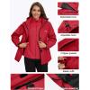 imageMAGCOMSEN Womens 3 in 1 Ski Jacket Water Resistant Winter Snow Coat Warm Fleece Lined Windproof Hiking Rain OutwearCrimson