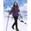 imageMAGCOMSEN Womens 3 in 1 Ski Jacket Water Resistant Winter Snow Coat Warm Fleece Lined Windproof Hiking Rain OutwearDeeppurple