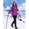 imageMAGCOMSEN Womens 3 in 1 Ski Jacket Water Resistant Winter Snow Coat Warm Fleece Lined Windproof Hiking Rain OutwearPurple