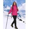 imageMAGCOMSEN Womens 3 in 1 Ski Jacket Water Resistant Winter Snow Coat Warm Fleece Lined Windproof Hiking Rain OutwearRosered