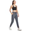 imageMAGCOMSEN Womens Hiking Pants Lightweight Quick Dry Waterproof Joggers with Pockets Athletic Travel Track CasualDark Grey