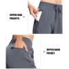 imageMAGCOMSEN Womens Hiking Pants Lightweight Quick Dry Waterproof Joggers with Pockets Athletic Travel Track CasualDark Grey