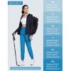 imageMAGCOMSEN Womens Hiking Pants Lightweight Quick Dry Waterproof Joggers with Pockets Athletic Travel Track CasualLake Blue