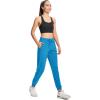 imageMAGCOMSEN Womens Hiking Pants Lightweight Quick Dry Waterproof Joggers with Pockets Athletic Travel Track CasualLake Blue