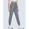 imageMAGCOMSEN Womens Hiking Pants Lightweight Quick Dry Waterproof Joggers with Pockets Athletic Travel Track CasualLight Grey
