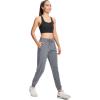 imageMAGCOMSEN Womens Hiking Pants Lightweight Quick Dry Waterproof Joggers with Pockets Athletic Travel Track CasualLight Grey