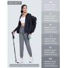 imageMAGCOMSEN Womens Hiking Pants Lightweight Quick Dry Waterproof Joggers with Pockets Athletic Travel Track CasualLight Grey