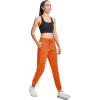 imageMAGCOMSEN Womens Hiking Pants Lightweight Quick Dry Waterproof Joggers with Pockets Athletic Travel Track CasualOrange