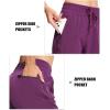 imageMAGCOMSEN Womens Hiking Pants Lightweight Quick Dry Waterproof Joggers with Pockets Athletic Travel Track CasualPurple Red