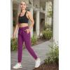 imageMAGCOMSEN Womens Hiking Pants Lightweight Quick Dry Waterproof Joggers with Pockets Athletic Travel Track CasualPurple Red