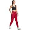 imageMAGCOMSEN Womens Hiking Pants Lightweight Quick Dry Waterproof Joggers with Pockets Athletic Travel Track CasualRose Red