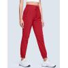 imageMAGCOMSEN Womens Hiking Pants Lightweight Quick Dry Waterproof Joggers with Pockets Athletic Travel Track CasualRose Red